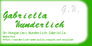 gabriella wunderlich business card